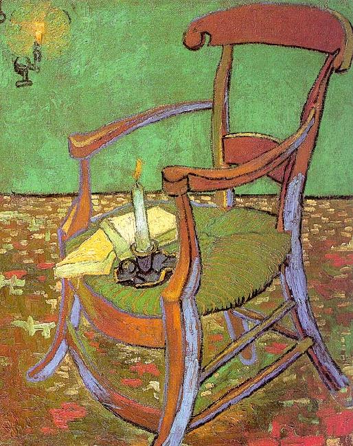 Vincent Van Gogh Gauguin's Chair with Books and Candle Germany oil painting art